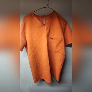 Figs Men's XS Orange Scrub Set